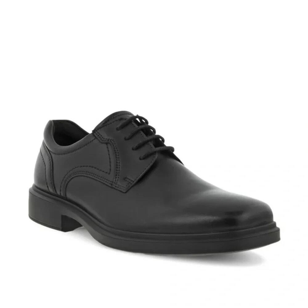 ECCO Men's Helsinki 2 Black Leather Derby Shoes Size 43 US 9-9.5